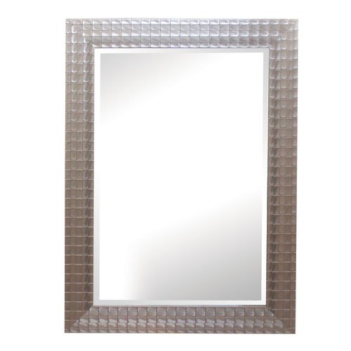 Home Decor Framed Mirror, Large - Silver & Gold Iridescent