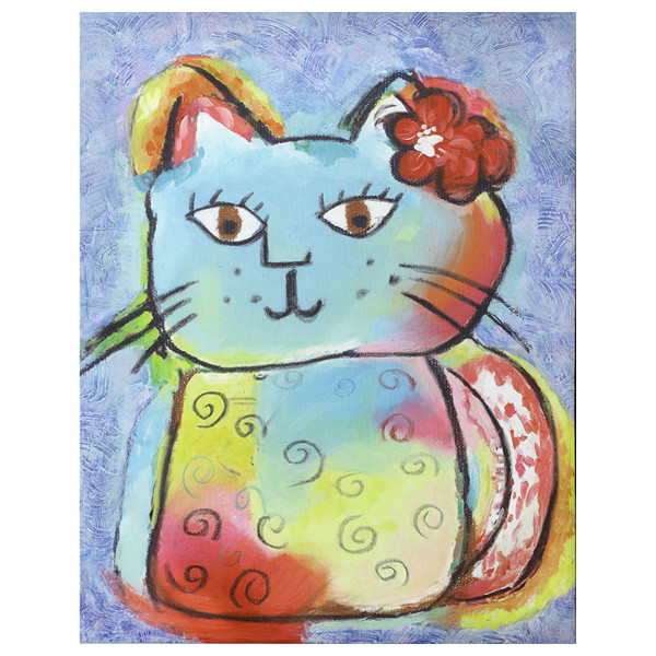 3130010 Kitty Love Canvas Wall Art, Multicolor