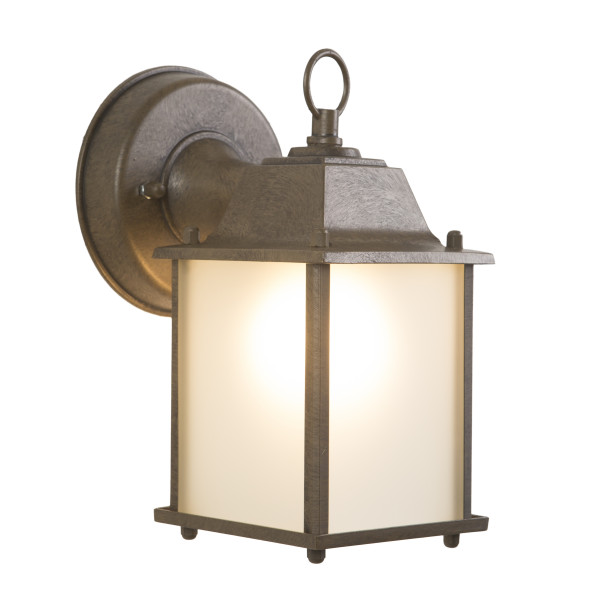 5008ibr Tara Incandescent Exterior Sconce, Brown With Frosted Glass