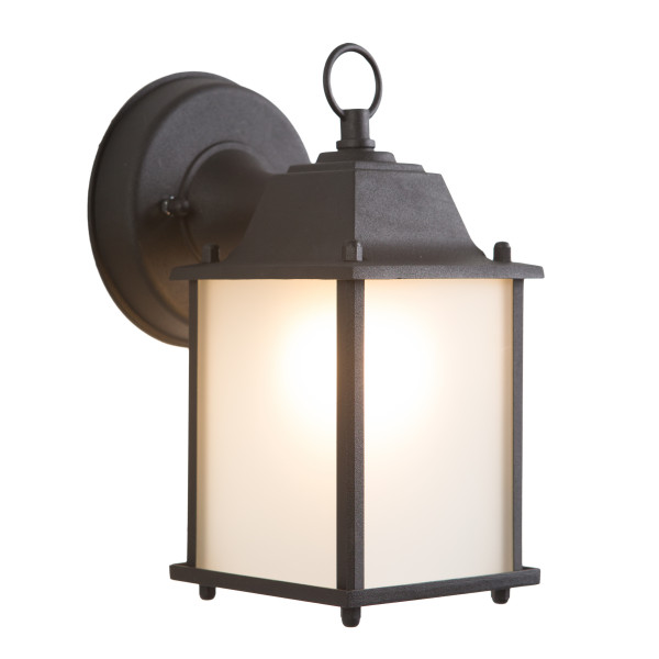 5008ibl Tara Incandescent Exterior Sconce, Black With Frosted Glass