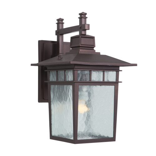 7 In. 1 Light Exterior, Oil Rubbed Bronze With Water Glass