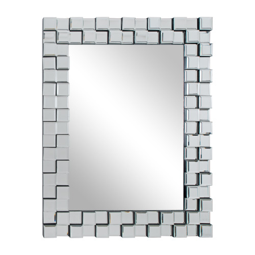 417001 33.5 X 25.6 In. Bane Wall Mirror, Silver