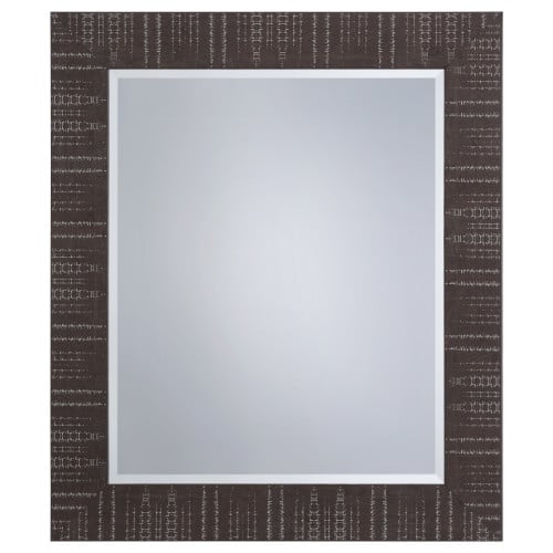 23 X 27 In. Mirror Wood Frame, Brown Texture
