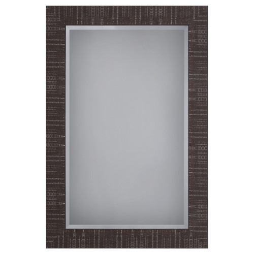 Mint009 24 X 36 In. Framed Mirror, Brown Texture - Plastic