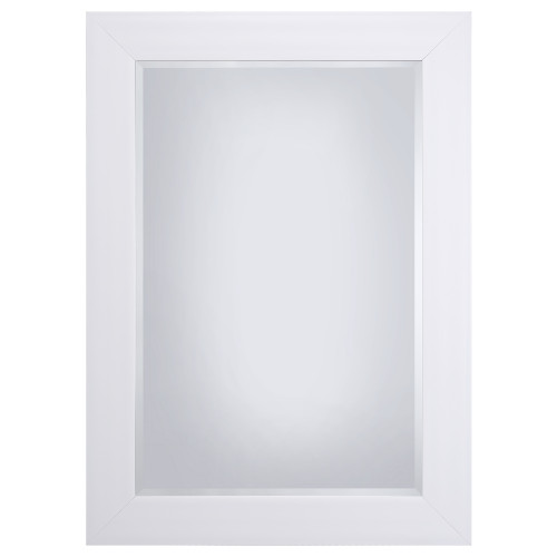 31 X 43 In. Framed Mirror, White - Plastic