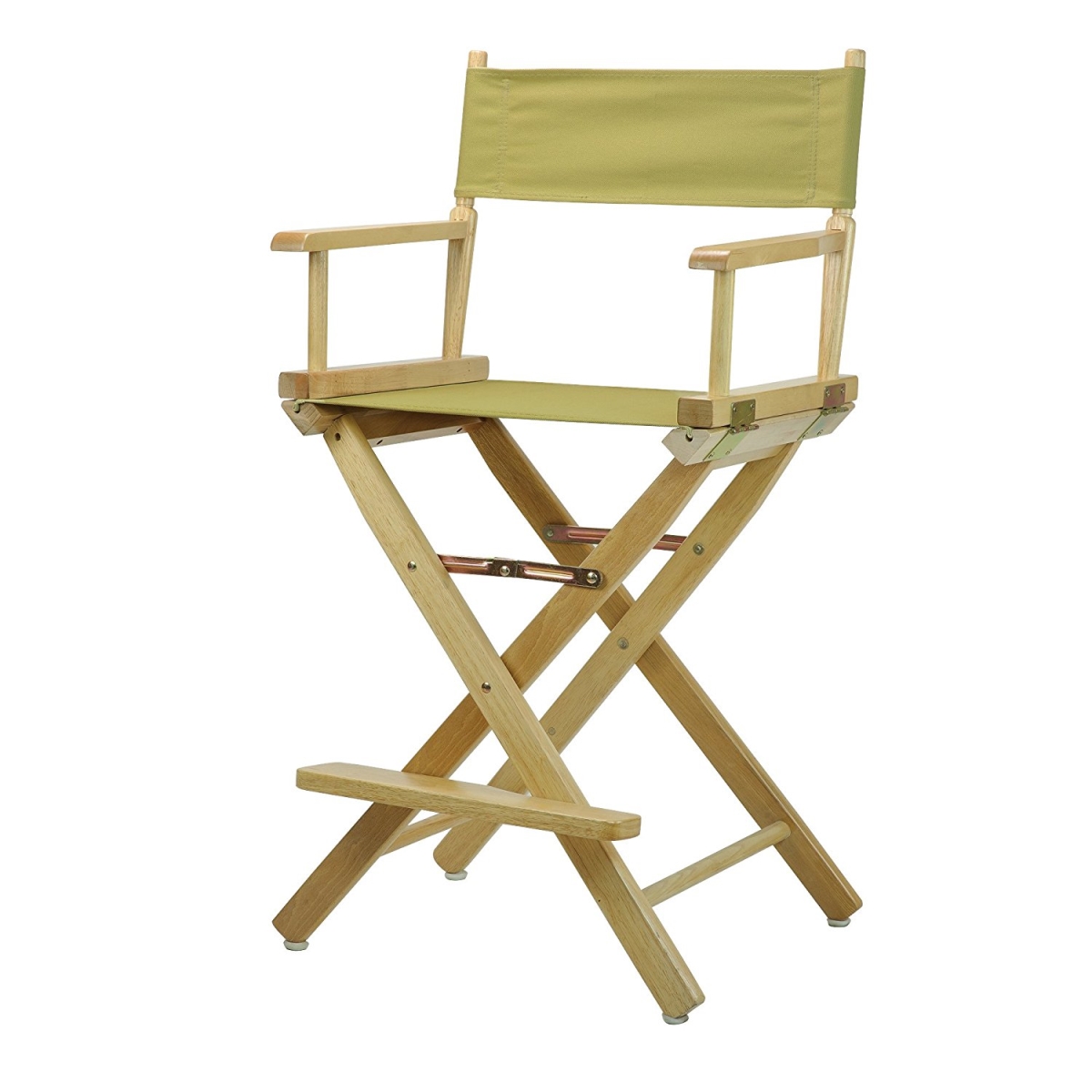 220-00-021-100 24 In. Directors Chair Natural Frame With Olive Canvas