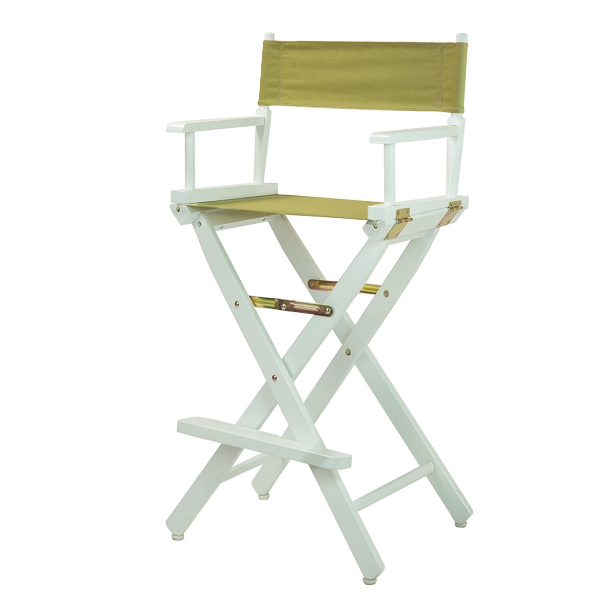 230-01-021-100 30 In. Directors Chair White Frame With Olive Canvas