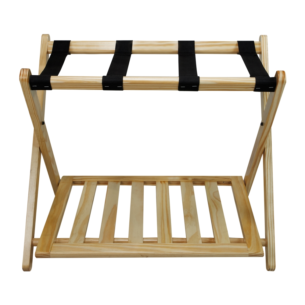 102-20 Luggage Rack With Shelf, Natural