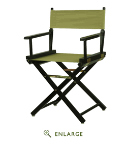 200-02-021-24 18 In. Directors Chair Black Frame With Tan Canvas