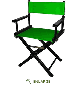 200-02-021-33 18 In. Directors Chair Black Frame With Green Canvas