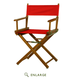200-55-021-11 18 In. Directors Chair Honey Oak Frame With Red Canvas