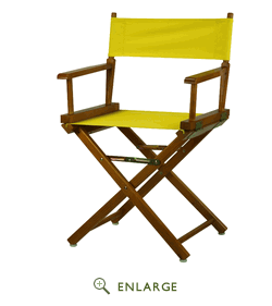 200-55-021-14 18 In. Directors Chair Honey Oak Frame With Yellow Canvas