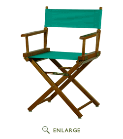 200-55-021-17 18 In. Directors Chair Honey Oak Frame With Teal Canvas