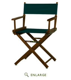 200-55-021-32 18 In. Directors Chair Honey Oak Frame With Hunter Green Canvas