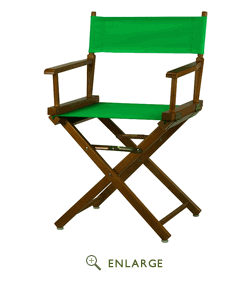 200-55-021-33 18 In. Directors Chair Honey Oak Frame With Green Canvas
