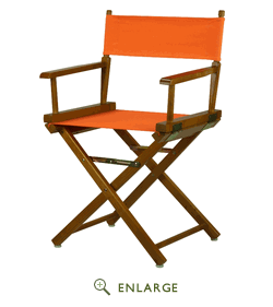 200-55-021-59 18 In. Directors Chair Honey Oak Frame With Tangerine Canvas