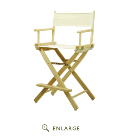 220-00-021-12 24 In. Directors Chair Natural Frame With Natural & Wheat Canvas
