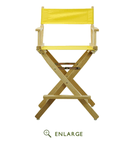 220-00-021-14 24 In. Directors Chair Natural Frame With Yellow Canvas
