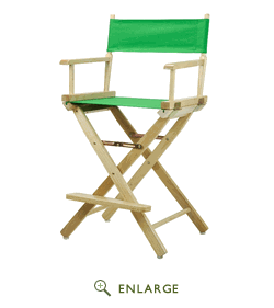220-00-021-33 24 In. Directors Chair Natural Frame With Green Canvas