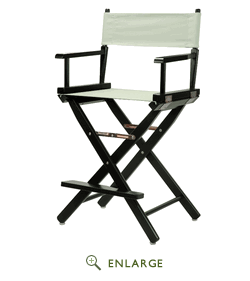 220-02-021-18 24 In. Directors Chair Black Frame With Gray Canvas