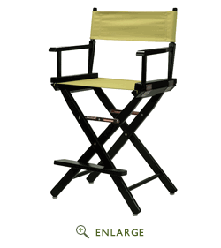 220-02-021-24 24 In. Directors Chair Black Frame With Tan Canvas