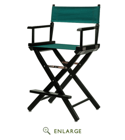 220-02-021-32 24 In. Directors Chair Black Frame With Hunter Green Canvas