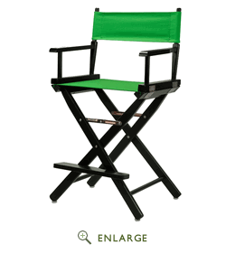 220-02-021-33 24 In. Directors Chair Black Frame With Green Canvas