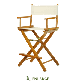 220-05-021-12 24 In. Directors Chair Honey Oak Frame With Natural & Wheat Canvas