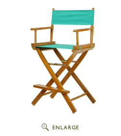 220-05-021-17 24 In. Directors Chair Honey Oak Frame With Teal Canvas