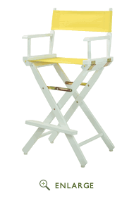 230-01-021-14 30 In. Directors Chair White Frame With Yellow Canvas
