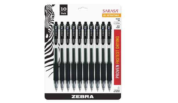 46871 0.7 Mm X20 Rdi Retractable Gel Pen, Black - 10 Per Pack - Pack Of 6