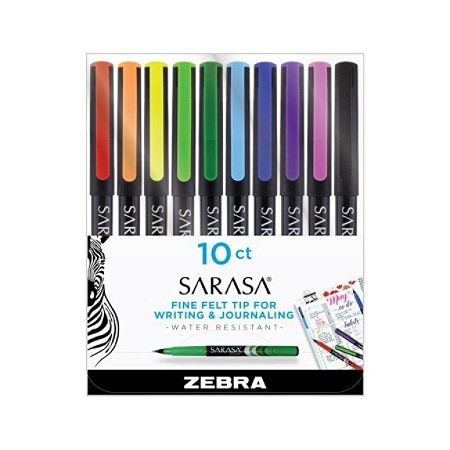 67101 0.8 Mm Fineliner Pen, Assorted Color - 10 Per Pack - Pack Of 6