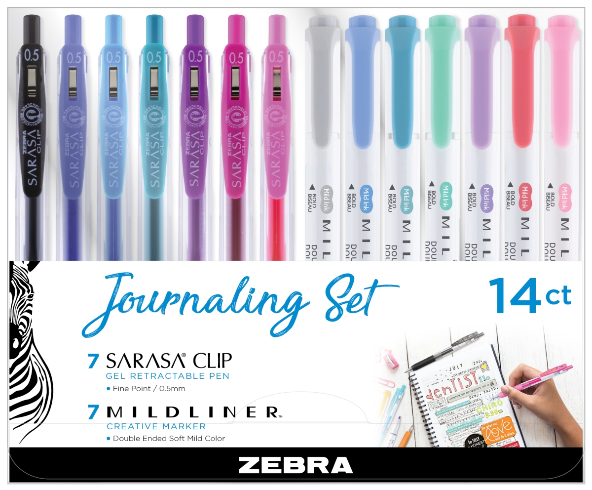 10014 Mildliner Hl & Sarasa Clip Journaling Set, Assorted Color - 14 Per Pack - Pack Of 6