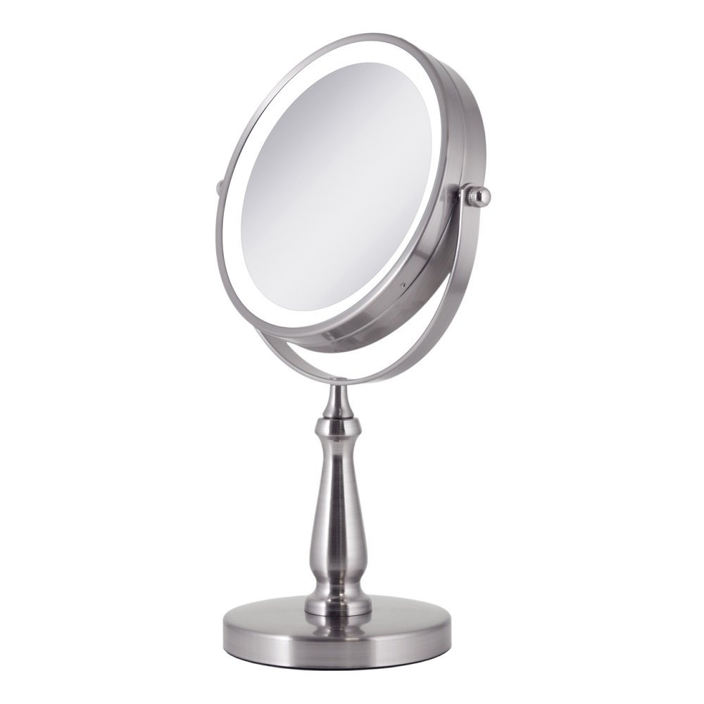 Lvan48 Led Lighted Dual Sided Vanity Mirror 1x & 8x