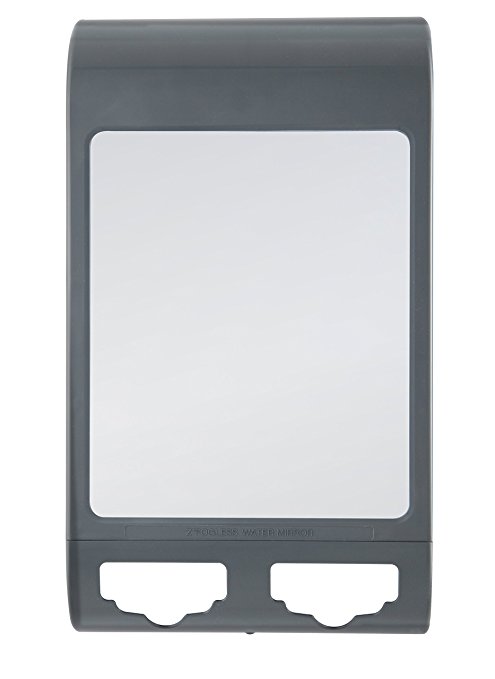 Zw10 Fogless Water Mirror With Dual Accessory Holder, Midnight Gray
