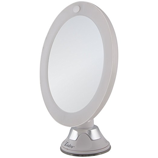 Magnification Next Generation Led Lighted Zswivel Power Suction Cup Mirror, White, 10x