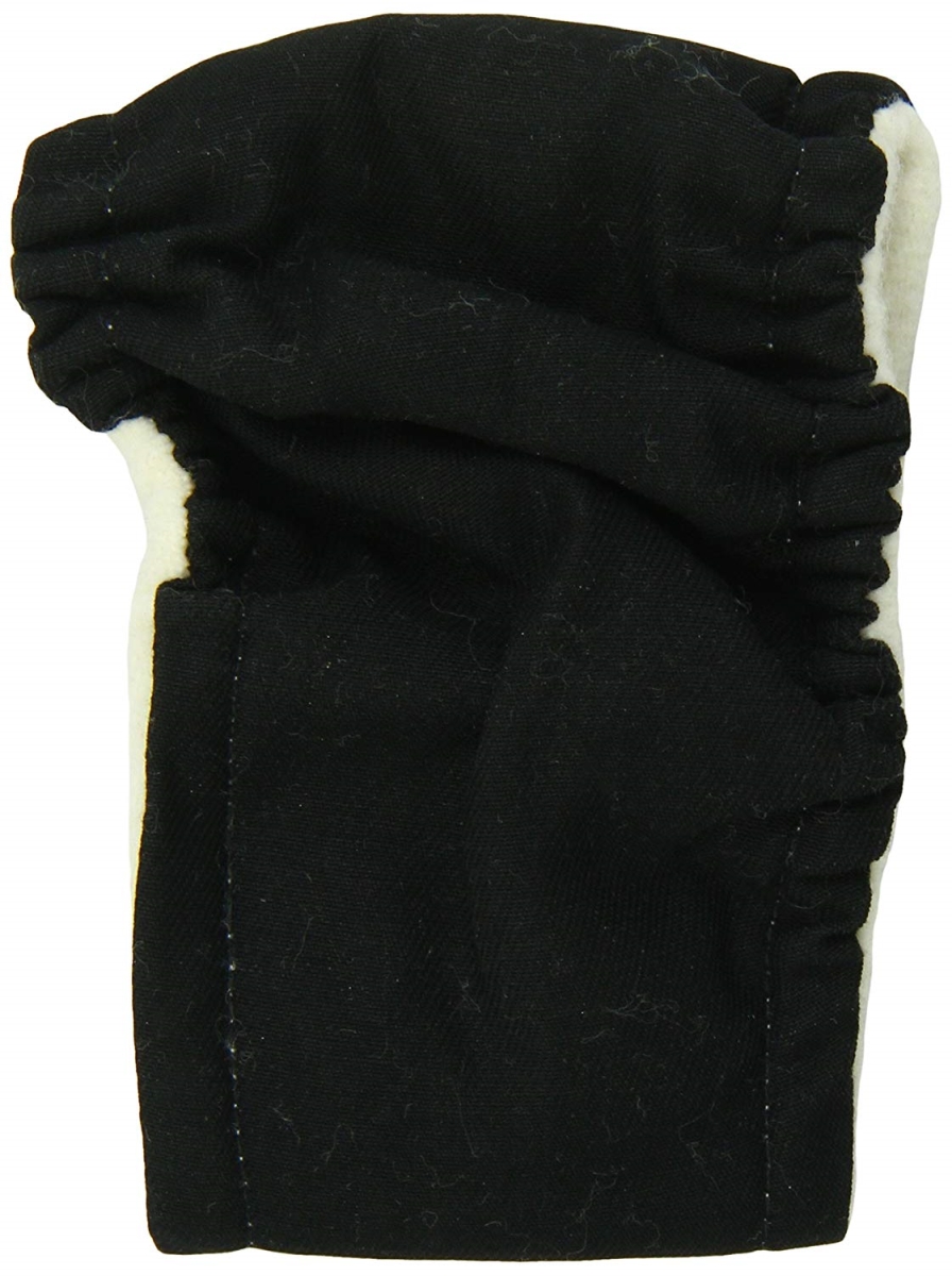 41206blk Washable Male Dog Belly Band, Black - Fits Petite