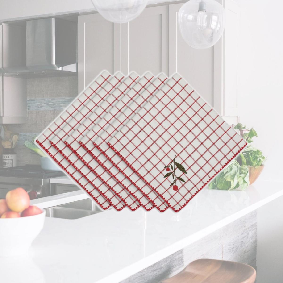 Picture of Design Imports CAMZ12050 20 x 20 in. DII Berry Sprig Napkin Set - 6 Piece