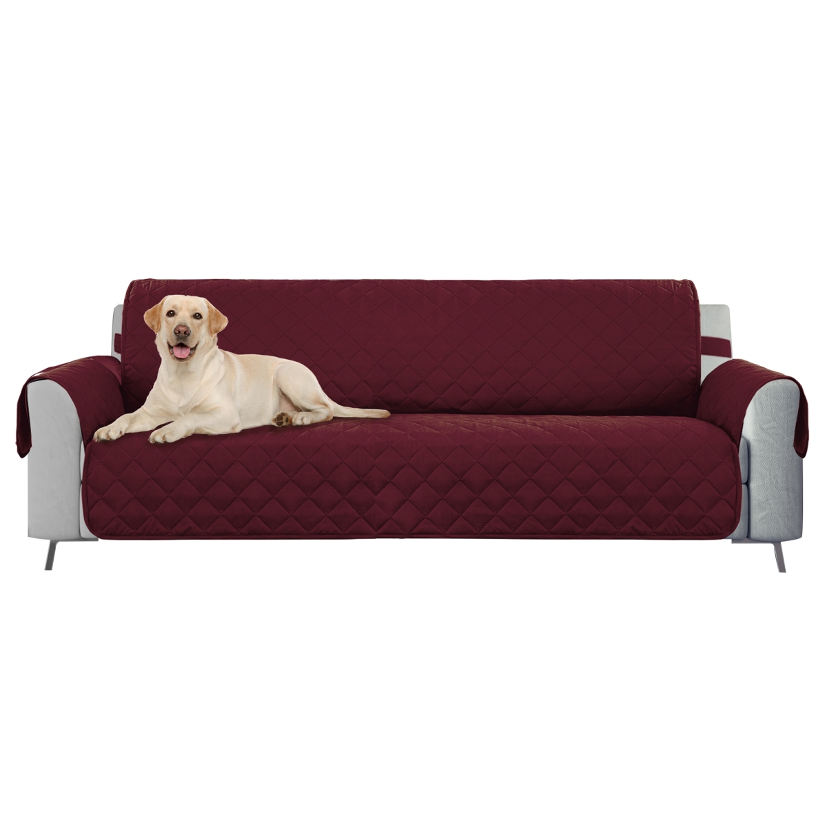 Design Imports Z01678 Dii Reversible Oversize Sofa Cover, Cranberry