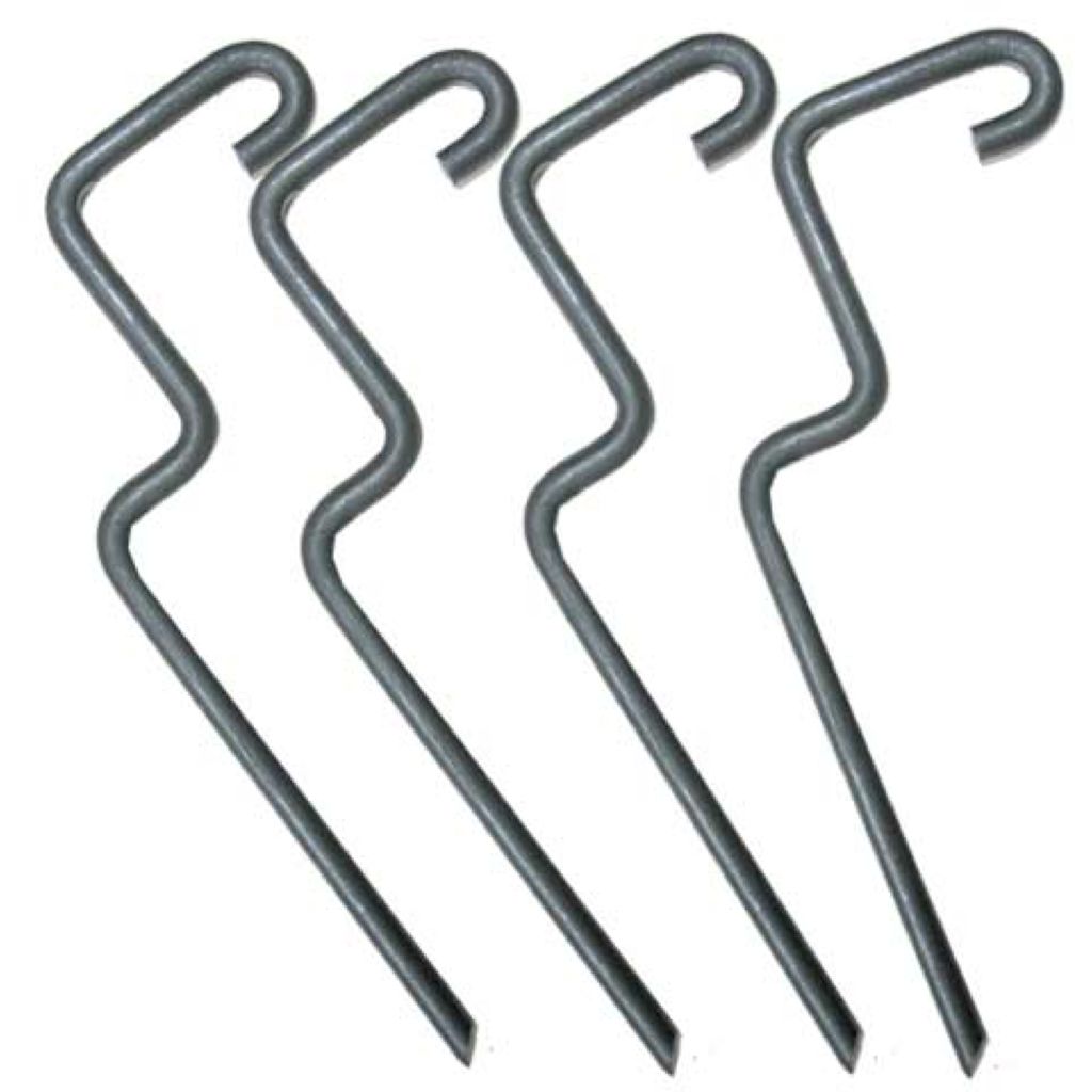 30-hb-grst4 0.37 In. Rolled Steel Stake, Pack Of 4