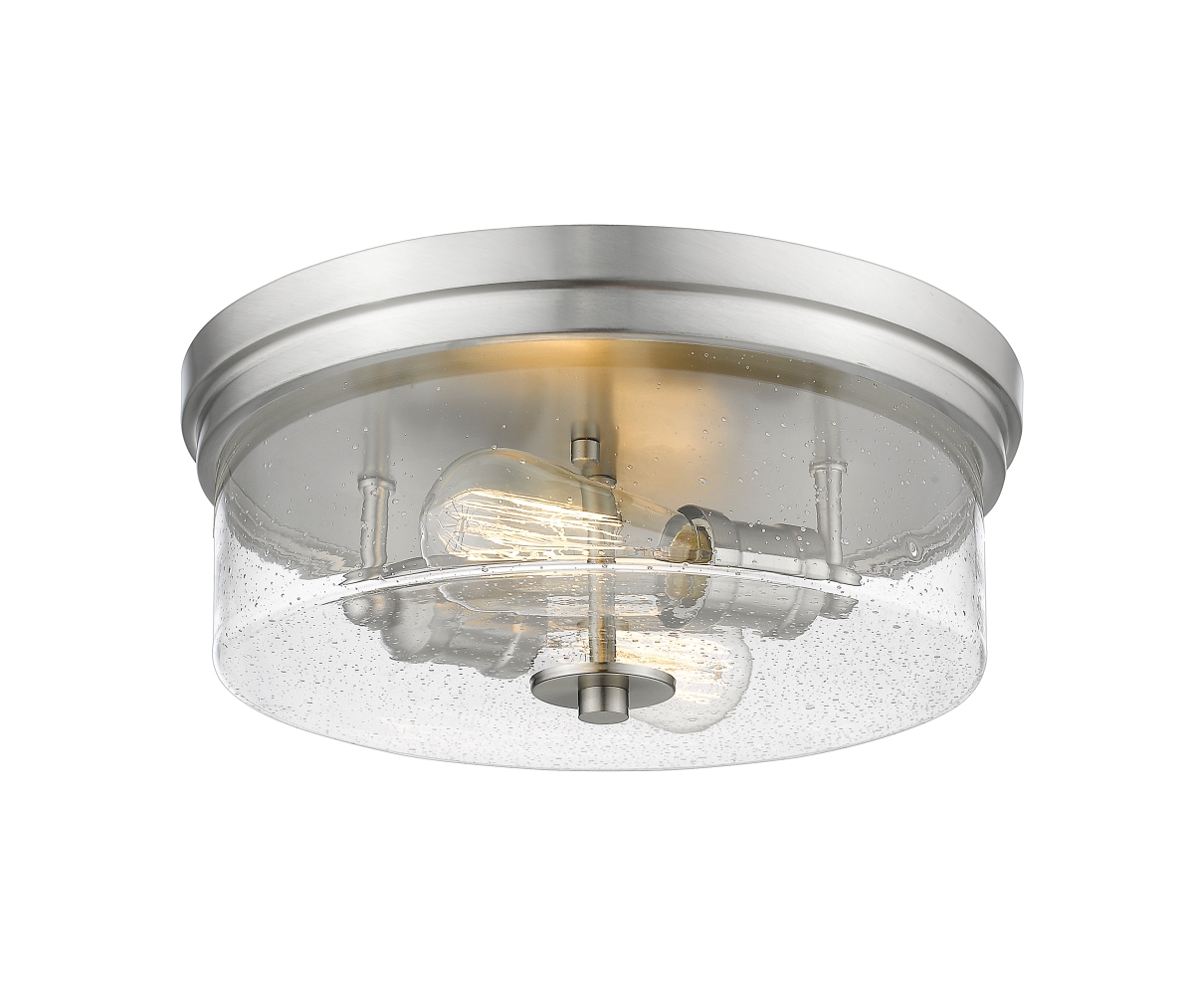 Z Lite 464f13-bn 5.25 X 13 In. Bohin 2 Light Flush Mount With Clear Seedy Glass, Brushed Nickel
