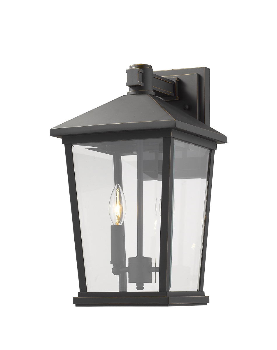 568B-ORB Beacon Transitional 2 Light Outdoor Wall Sconce - Oil Rubbed Bronze, Clear Beveled 568B-ORB Beacon Transitional 2 Light Outdoor Wall Sconce - Oil Rubbed Bronze, Clear Beveled