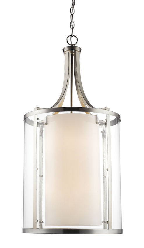 16 X 33 In. Willow Brushed Nickel Pendant