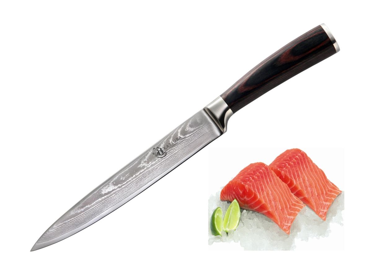Kd4p 8 In. Japanese Vg-10 67 Layers Damascus Steel Fish Fillet Knife