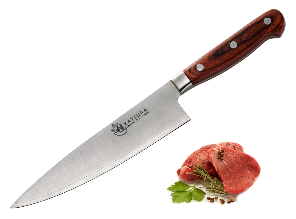 Kgc2p 8 In. Japanese 3 Layers Forged Vg-10 Steel Chef Knife