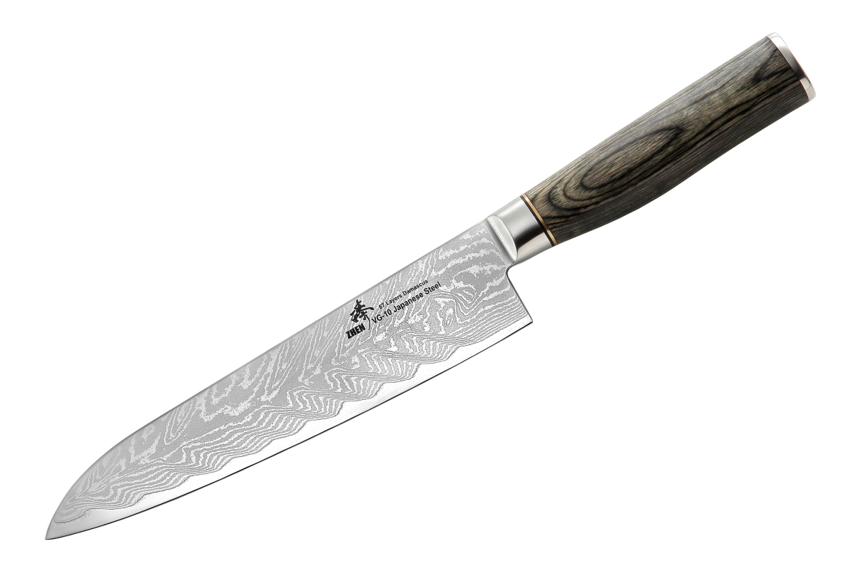 Tvd10p 8 In. Thunder-v Series Japanese Vg-10 Damascus Steel Gyuto Chef Knife - 67 Layer
