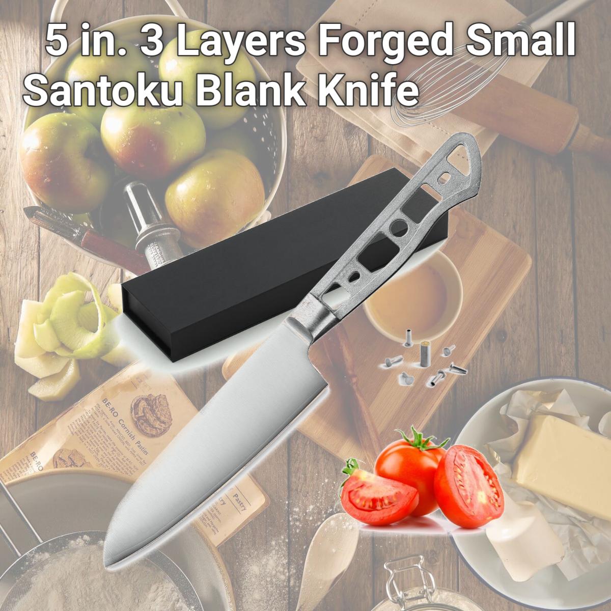 Picture of Katsura Cutlery CKGC7B-no logo 5 in. 3 Layers Forged Small Santoku Blank Knife