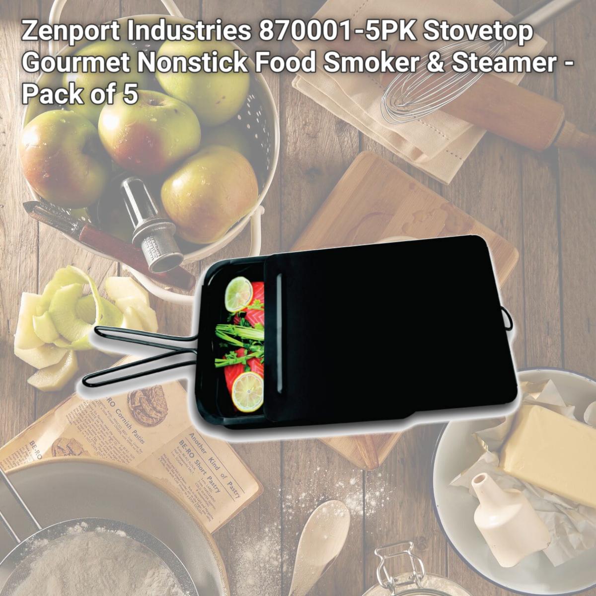 Picture of Zenport Industries 870001-5PK Stovetop Gourmet Nonstick Food Smoker & Steamer - Pack of 5