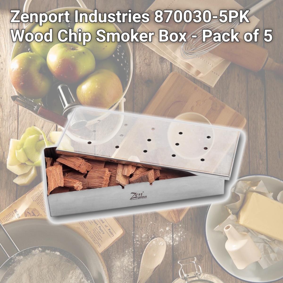 Picture of Zenport Industries 870030-5PK Wood Chip Smoker Box - Pack of 5