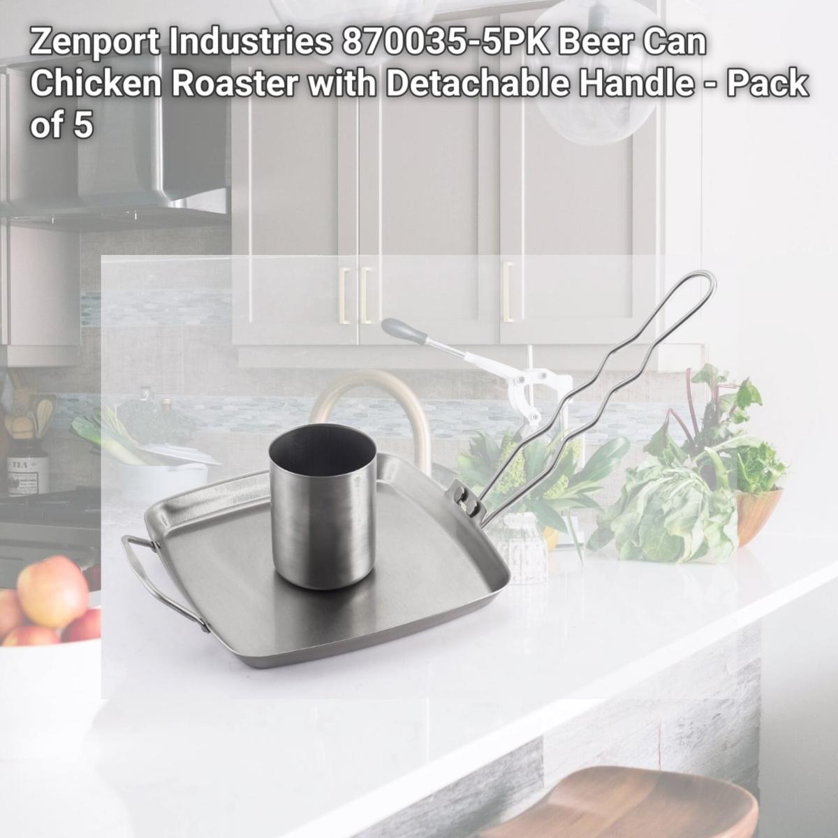 Picture of Zenport Industries 870035-5PK Beer Can Chicken Roaster with Detachable Handle - Pack of 5